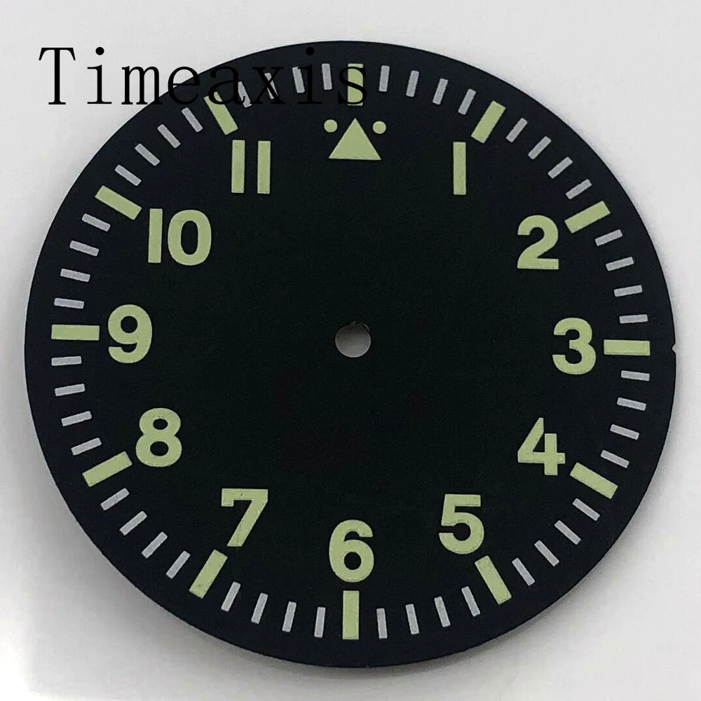 محور الوقت 35.5 ملم قرص معقم مضيء مناسب NH35 Miyota8205/8215/821A Mingzhu2813/3804 أجزاء ساعة يد تعمل بالحركة أسود #3