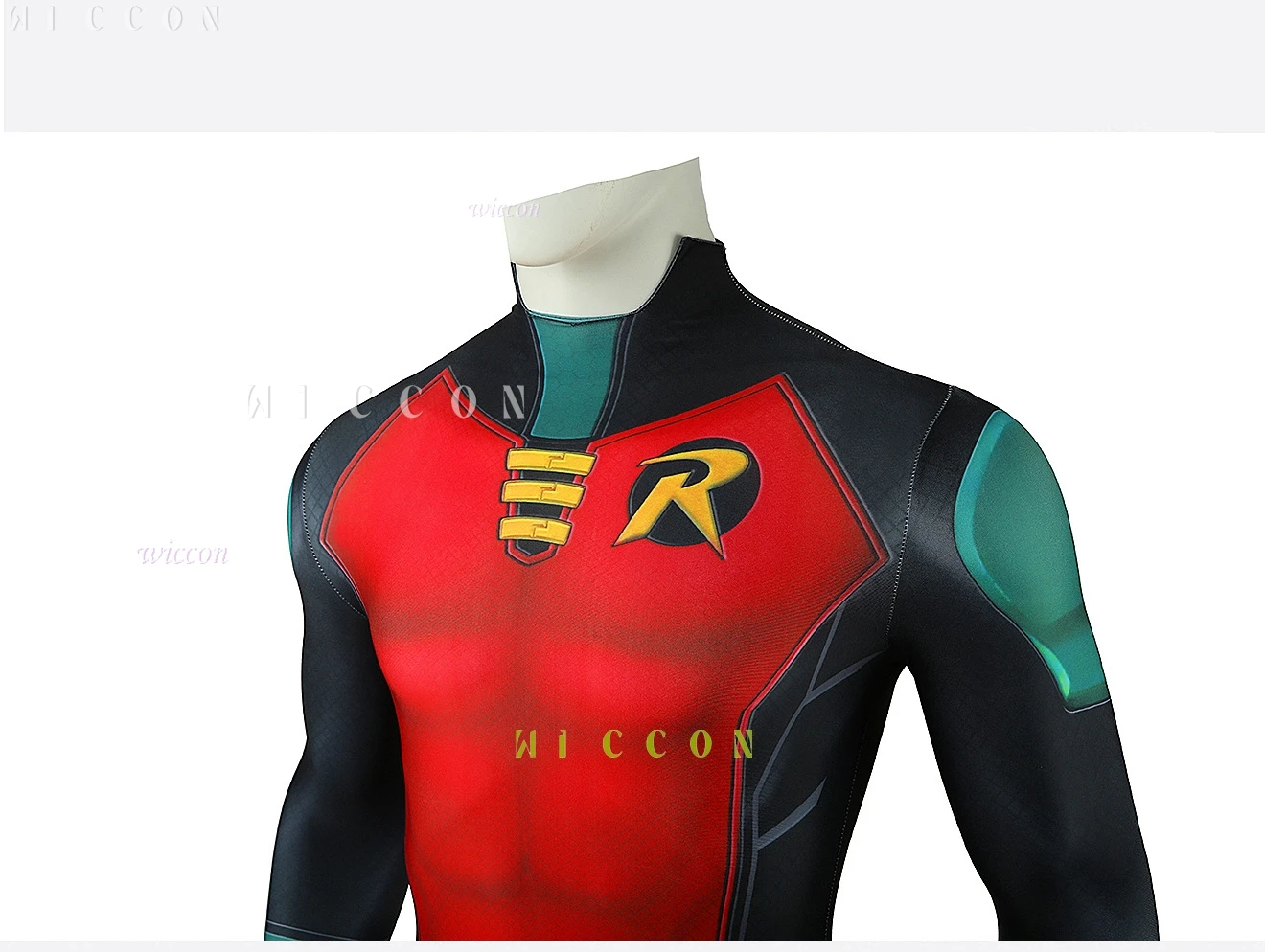 Halloween Costumes Adults Kids Anime Cartoon Teen Game Titans Superhero Robin Comic Grayson Cosplay Jumpsuit Halloween Uniform R - view 2