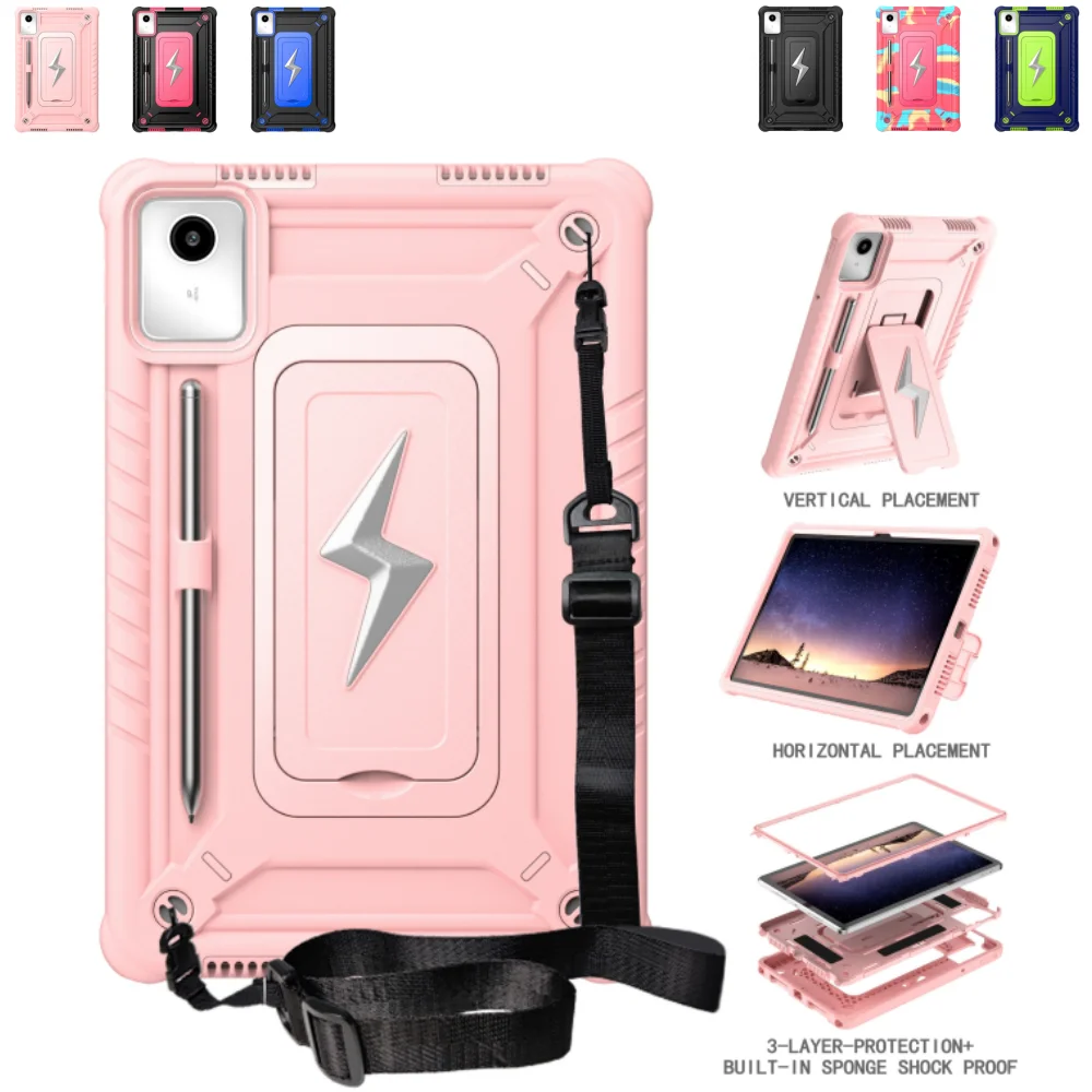 

Heavy Duty Case for Lenovo Tab Idea 11 inch TB336ZU TB336FU M11 TB331FC TB330FU Xiaoxin Pad 11 2025 2024 Tablet Cover with Strap