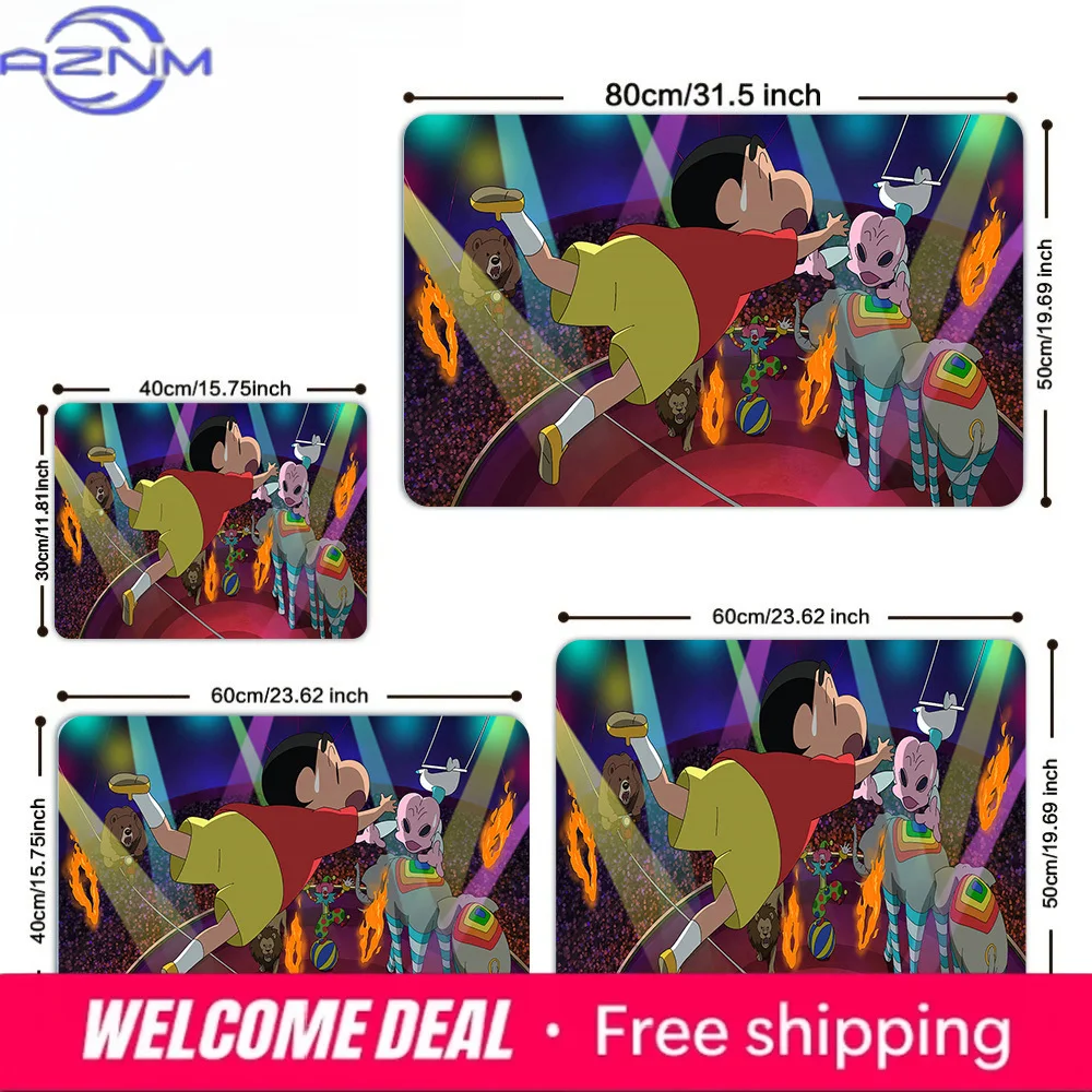 

Crayon Shin-chan Circus Tightrope Adventure Print Kitchen Dish Drying Mat, Non-Slip Rubber Base, Washable Cloth Surface, Absorbe