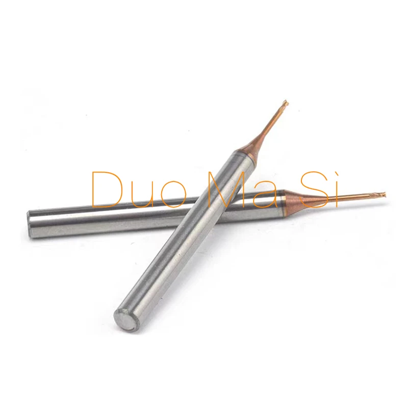 HRC60 Micro Deep Groove End Mill 0.2-3.0mm Shank Milling Cutter Carbide CNC Router Bit TiCN Coated Mini Milling Cutter