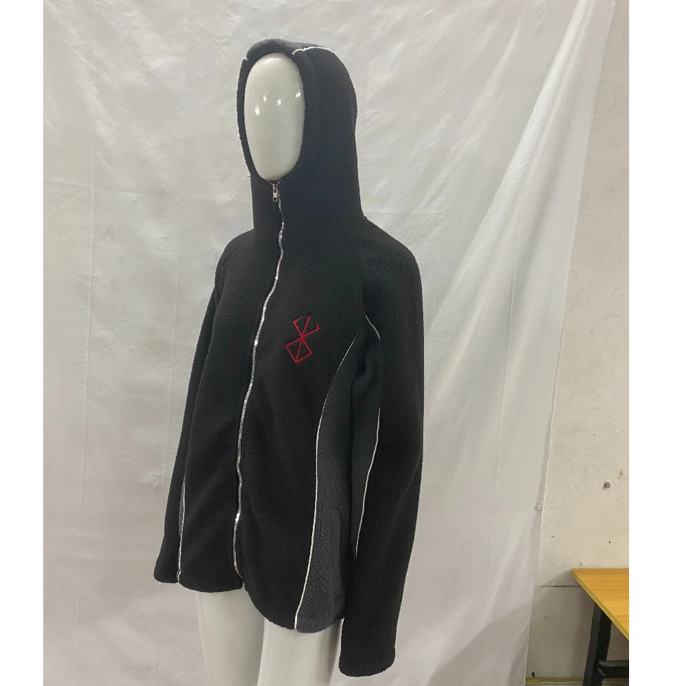 الخريف الرجعية الهيب هوب الشارع لامب كنزة بغطاء رأس من الصوف فضفاض عادية الربط أسود رمادي هوديي المطرزة تنوعا y2k للجنسين