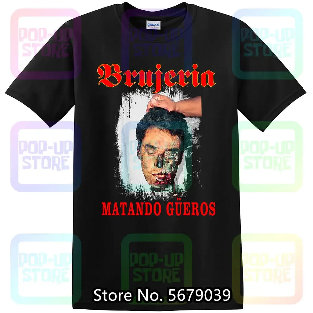 Brujeria Matando Gueros Shirt Mens Sz L Black SS Anvil Death Metal Band Graphic