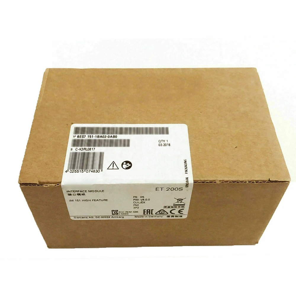 Brand New ET-200S 6ES7 151-1BA02-0AB0 6ES7151-1BA02-0AB0 DP Interface Control Module in Box Sealed