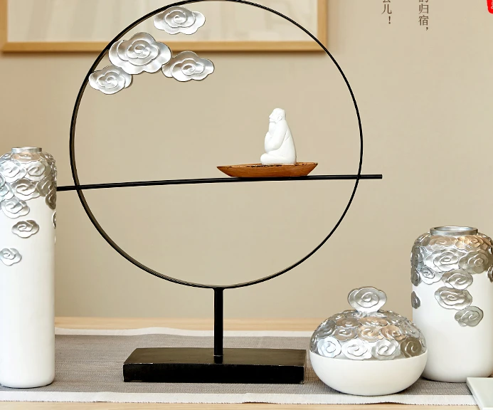 

New Chinese Zen decorations, tea ceremony, living room, TV cabinet