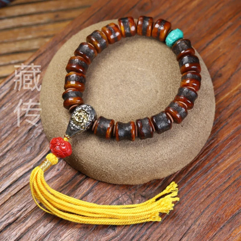 Cuerda de mano tibetana Legend Yak Bone GABA, accesorios de mano, artesanía de joyería de estilo étnico