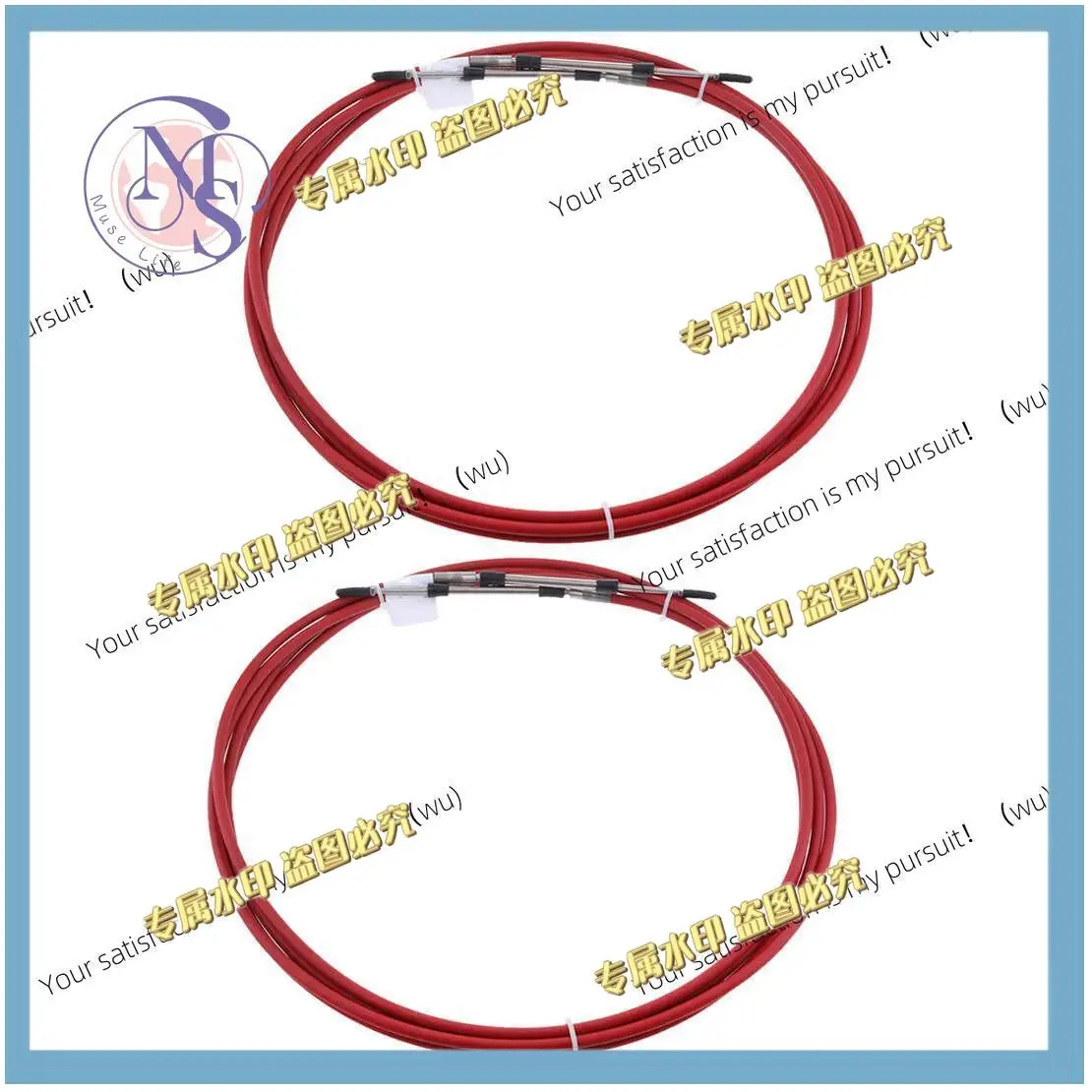 2Pcs 13Ft Outboard Marine Boat Motor Throttle Shift Control Cable Lever Fit for 10-32UNF Threaded Connectors 175mm Mini Stroke
