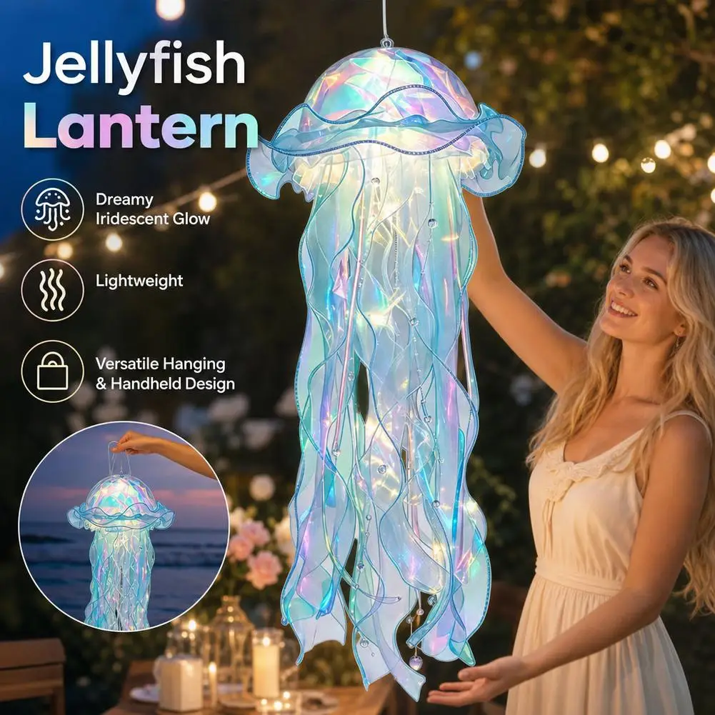 LED Hanging Jellyfish Night Light Color Gradient Glowing Ceiling Lamp Wedding Party Home Indoor Decoration Ornament 2027