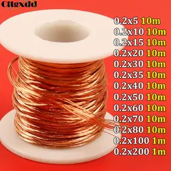 Cltgxdd 0.2x5 0.2x10 0.2x15 0.2x20 0.2x30 0.2x50 0.2x60 Strand Litz Wire 0.2mm Polyurethane Enameled Round Copper Stranded Wire