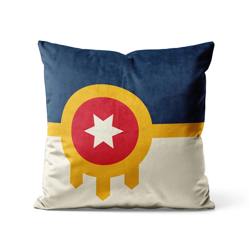 Gaslight Gatekeep Girlboss Tulsa Oklahoma Throw Pillow Covers Cushion Cases Pillowcases for Sofa Home 45cm x 45cm