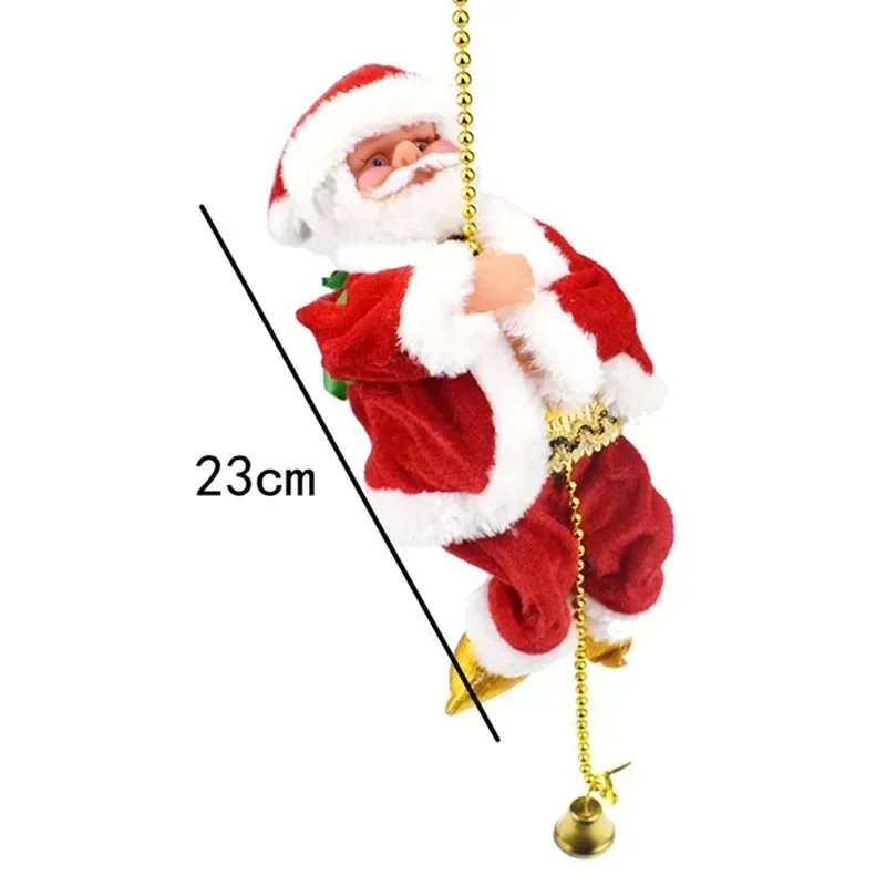 Climbing Beads Santa Claus Music Electric Doll Rope Christmas Gifts Ornaments Cross border wholesale fashion hotsale funny adult