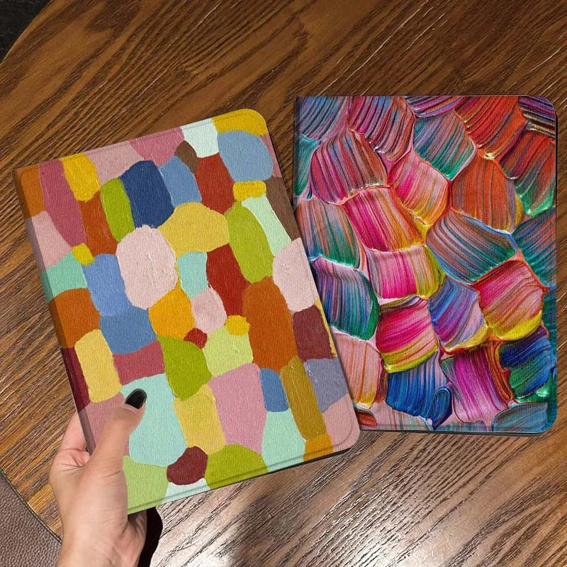 

Colorful Abstract Cartoon Tablet Case For Samsung Galaxy Tab S7 S8 S9 S10 FE Lite Gift