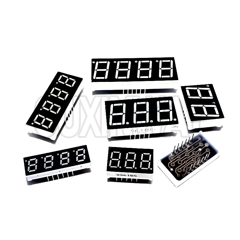 5 szt. Cyfrowa tuba z wspólną anodą i katodą, zielona, niebieska, biała, czerwona, 3-4 bitowa tuba cyfrowa 0.28 0.36 0.56 cala, zielona dioda LED, wyświetlacz 7-segmentowy