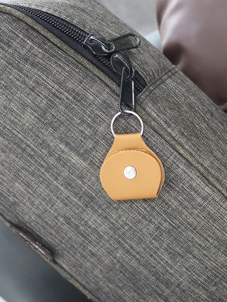 PHRILAM Leather Guitar Pick Holder Keychain Case Bag Plectrum Key Fob for Guitar Players Gift with 2 Random Color 0.46Picks view 5