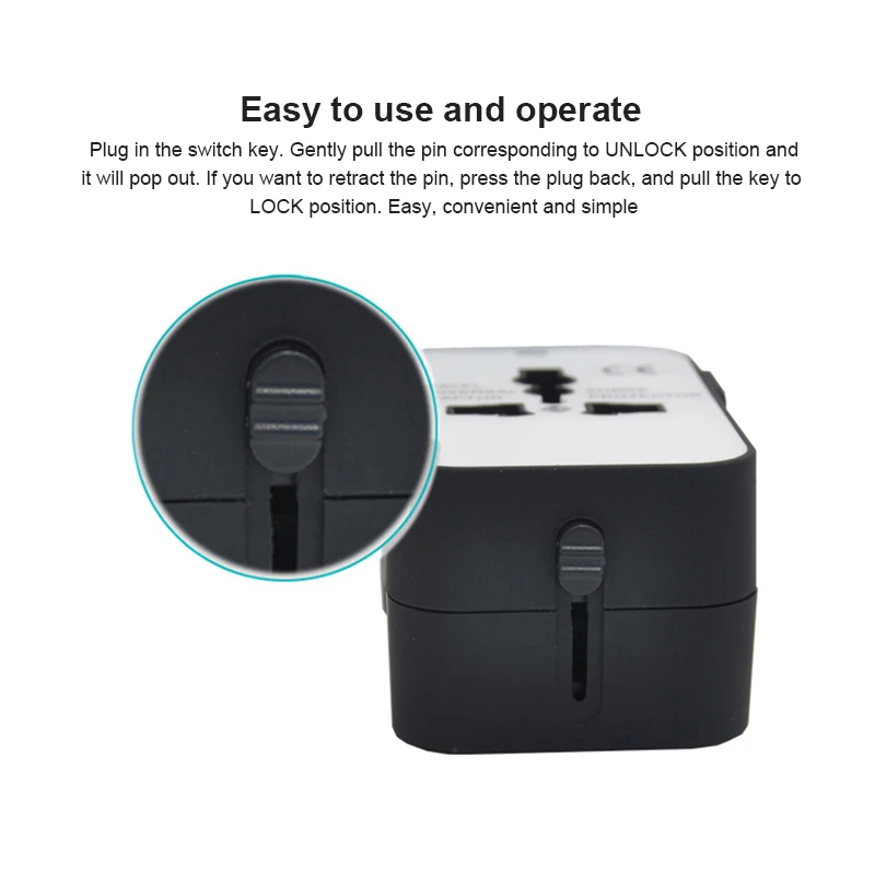 Soket listrik adaptor colokan perjalanan Universal, adaptor pengisi daya Port 2USB, adaptor pengisi daya adaptor konverter USB Inggris EU