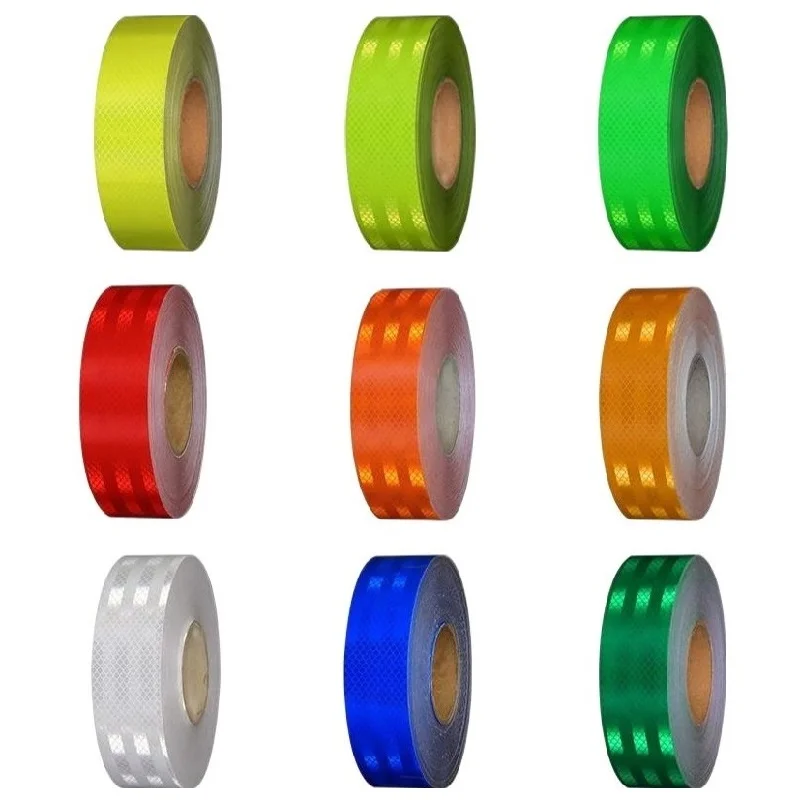 5Cm/10Cm/15Cm Breed Werkplek Beschermende Zelfklevende Pet Super Reflecterende Waarschuwing Veiligheid Tape