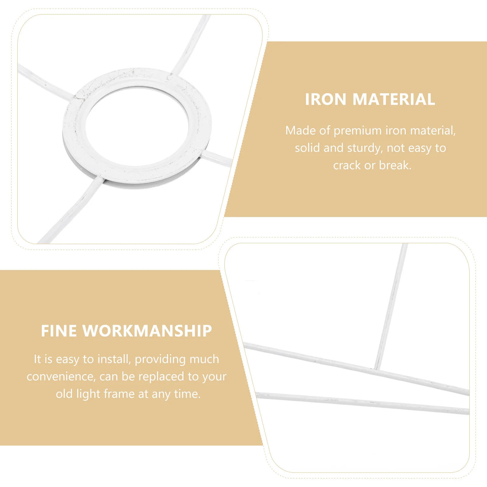 مربع عاكس الضوء الإطار 30 سنتيمتر سلك الحديد غطاء المصباح ل E27 المقبس الثريا Diy بها بنفسك الإضاءة استبدال حلقة حامل #4