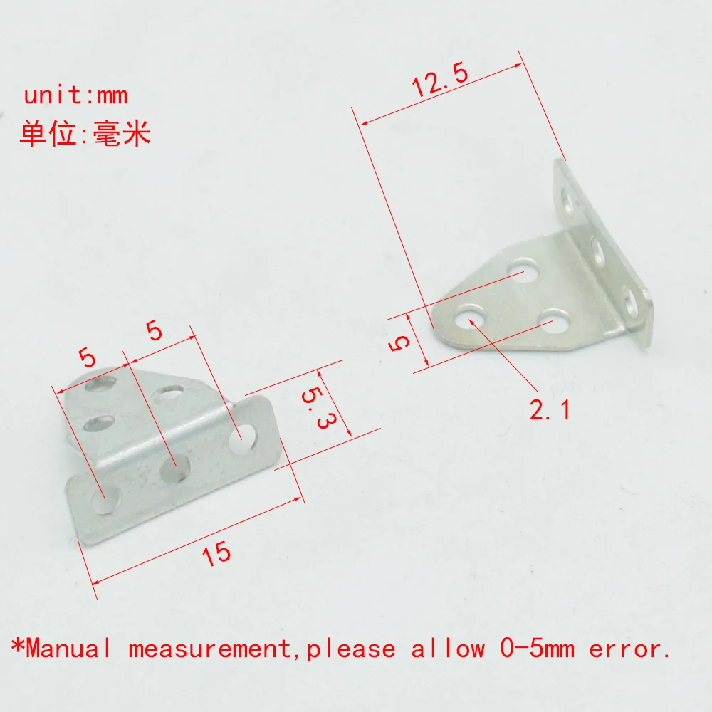 10/100 sztuk 15x13mm L kąt żelaza samochodów rc samolot robota dziecięce zabawki dla chłopców diy akcesoria dla dzieci montessori juguetes nero IL1513