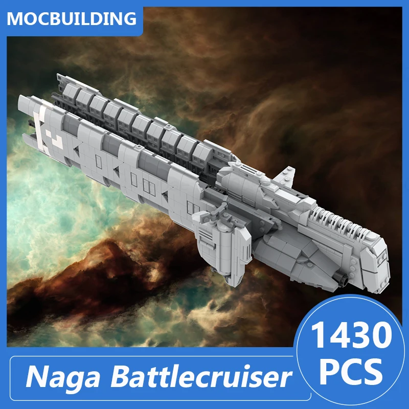 Naga Battlecruiser 1/1500 Scale Model Moc Building Blocks Diy Assemble Bricks Space Creative Collection Xmas Toys Gifts 1430PCS