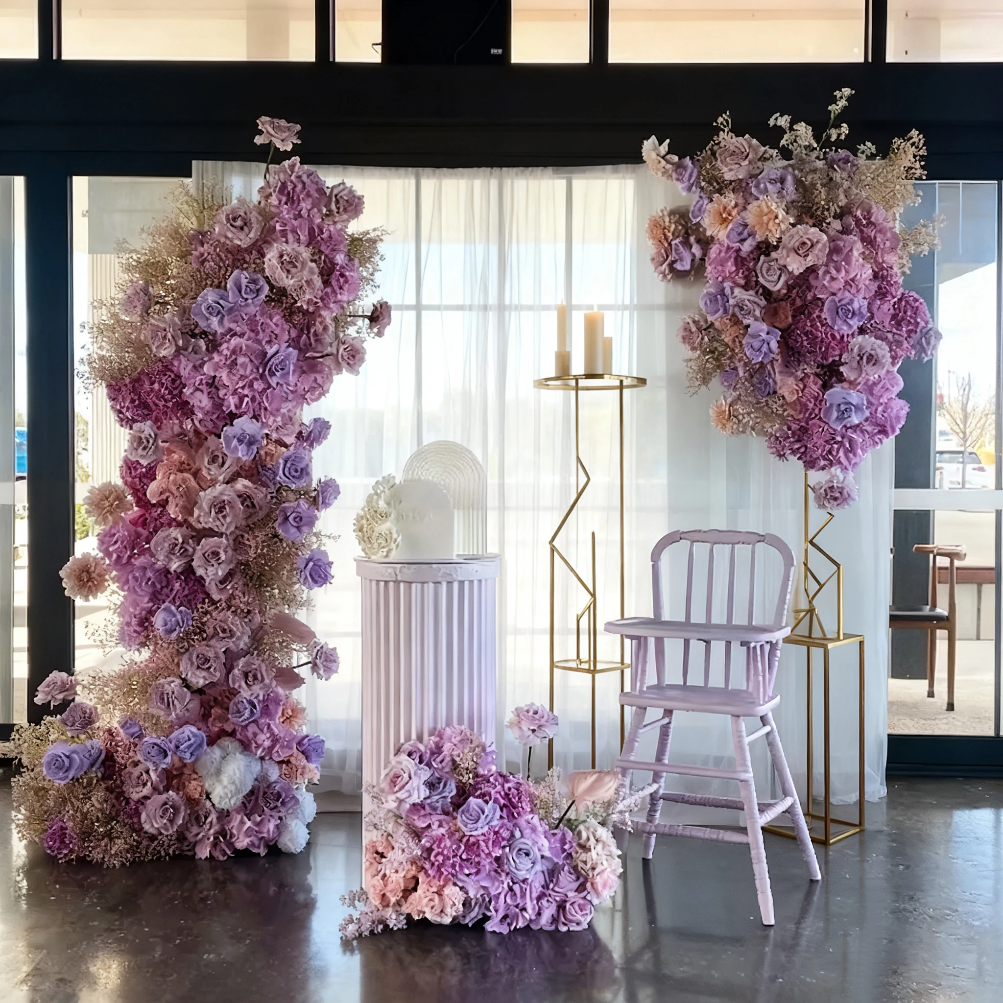 

High Quality Artificial Flowers Wholesale Flower Row Arch Silk Faux Floral Wedding Arch Arrangements For Wedding Event Decor