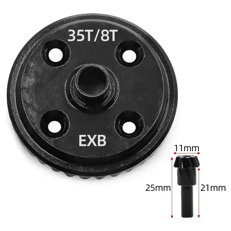 

35T 8T Steel Differential Ring Gear Pinion Gear ARA310980 for ARRMA 1/7 MOJAVE 1/8 KRATON EXB RC Car Upgrade Parts Accessories