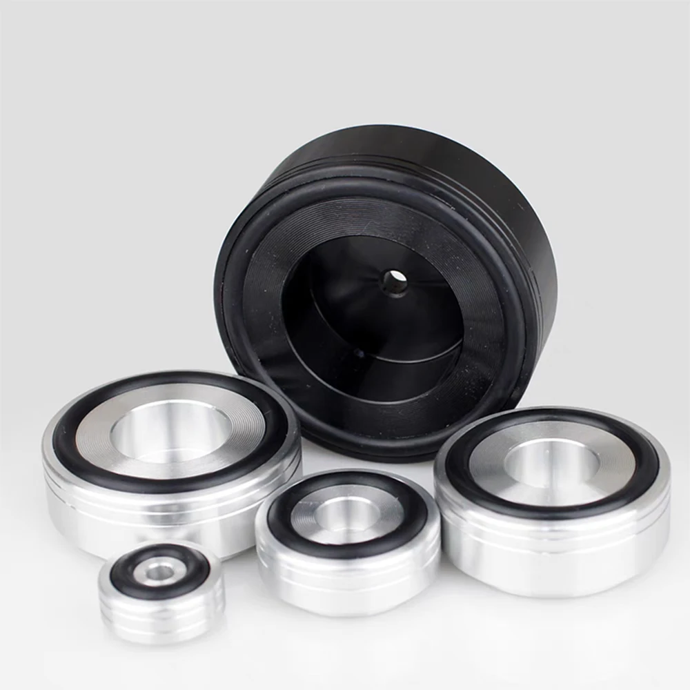 4pcs HIFI Audio Speakers Amplifier CD Player Aluminum Alloy/Rubber Anti-shock Shock Absorber Foot Pad Feet Pads Vibration Stands