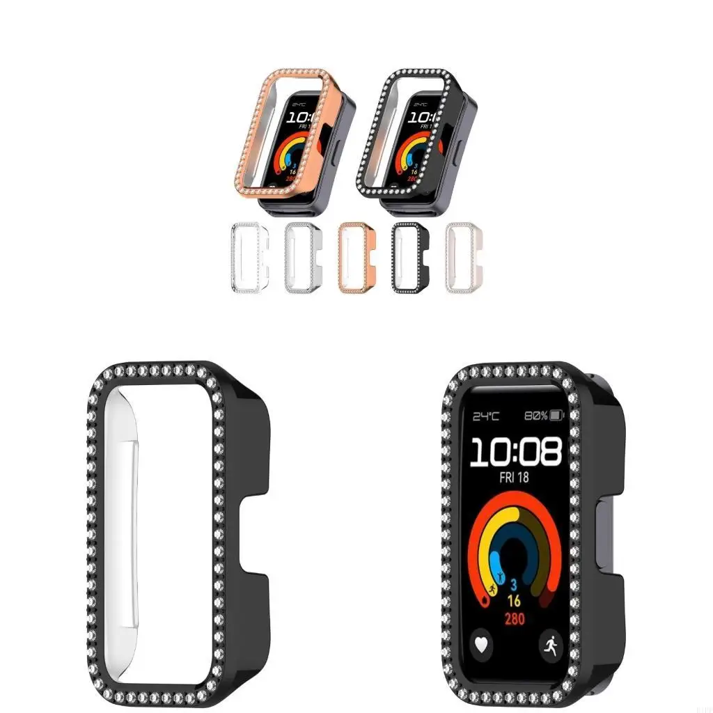 E1PF Watch Case Plastic Protective Cover Frame Protector  Wearable Device Case General Use Quick Fixing for Watch  10/9/8