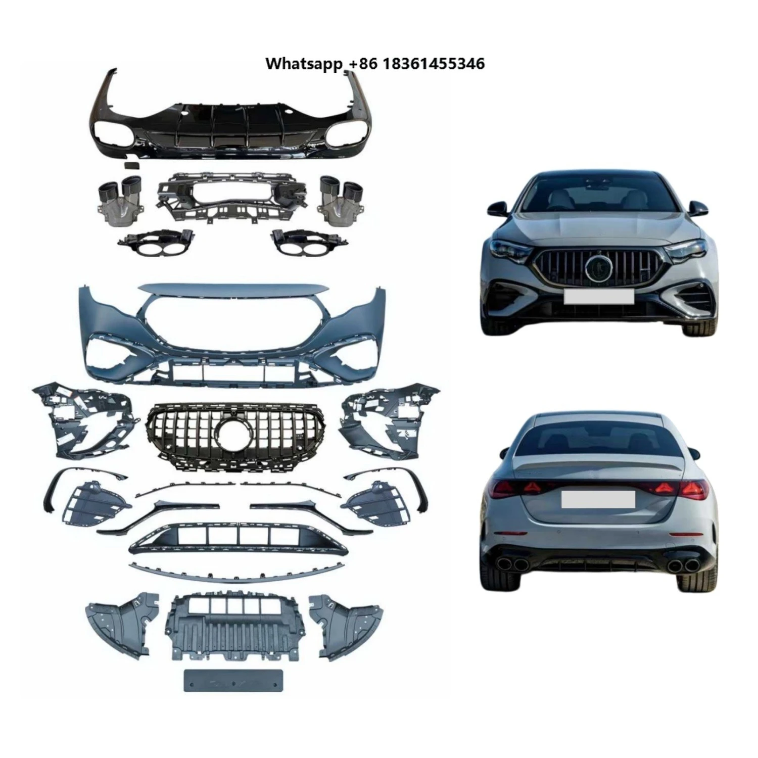 For W214 E-Class 2023+ Sport Upgrade to E53 Full Body Kit | Front Bumper Rear Diffuser Side Skirts Set Hot Selling 2