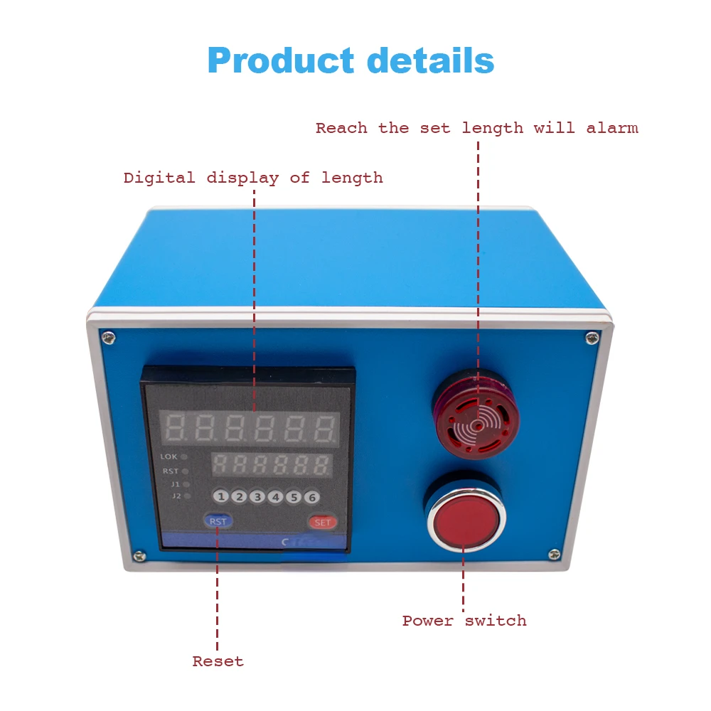 Elektronisch Digitaal Display Lengte Teller Meter Lengte Meting Rollengtemeetinstrument Met Encoder En Alarm