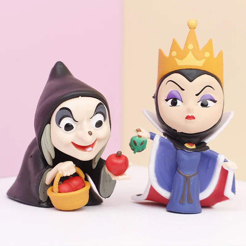6 قطعة/المجموعة أنيمي الشرير الشكل الملكة Cruella Maleficent الشر الساحرة عمل الشكل جمع نموذج ألعاب الدمى هدايا أعياد ميلاد للأطفال