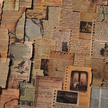 Vintage literatür ve sanat karalama defteri malzeme kağıt Vintage fotoğraf albümü haber günlüğü mektup estetik dekorasyon