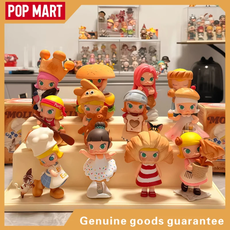 

Pop Mart Molly Bread Head Series Limited Edition Figurine Cute Animal Toy Set Display Item Trendy Fashionable Creative Gift