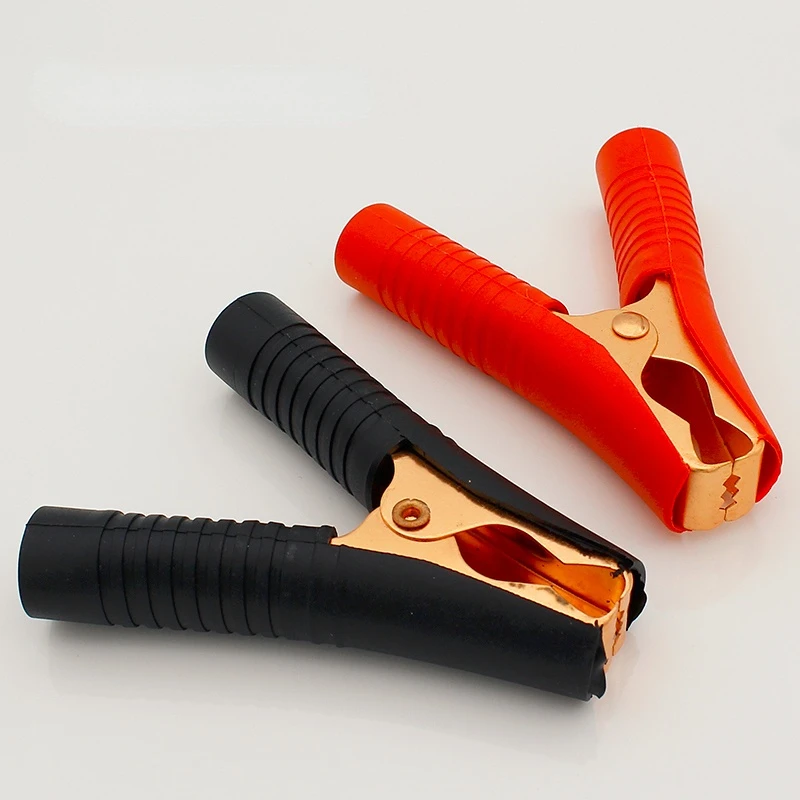 Gorące samochodowe zaciski krokodylkowe zaciski akumulatora zacisk krokodylkowy 100A czerwony + czarny