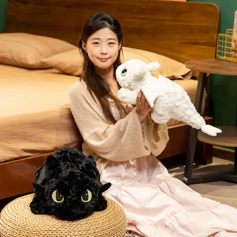 55-70cm Toothless Dragon Plush Toy Kawaii Cartoon Dragon Anime Soft Stuffed Doll Home Decor Sleeping Pillow Kid Birthday Gift