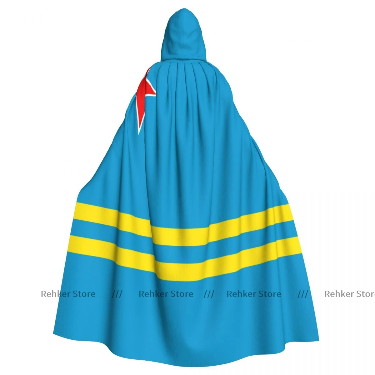 

Cosplay Medieval Costumes Flag Of Aruba Hooded Cloak Capes Long Robes Jackets Coat Carnival