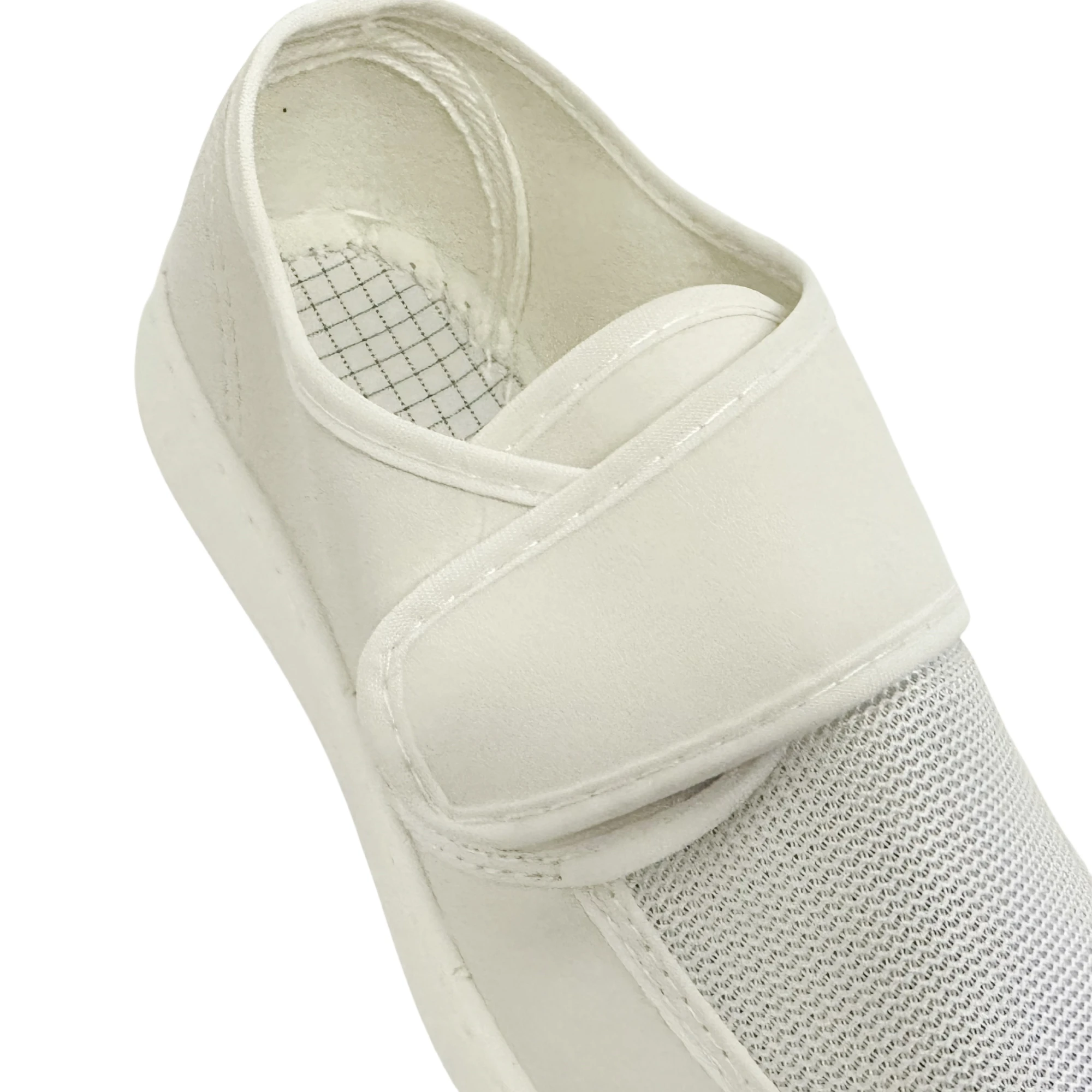 

2 шт., хорошая цена, белая дышащая обувь ESD для чистых помещений, рабочая моющаяся искусственная кожа, прочная антистатическая обувь ESD для чистых помещений, лабораторная еда Fa