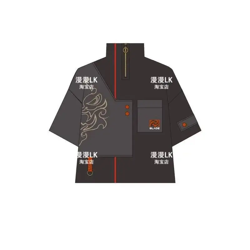 Gioco Honkai: Star Rail Cosplay Blade Donna Uomo Uniforme estiva Pantaloncini a maniche corte T-shirt Pantaloni Costumi da studente
