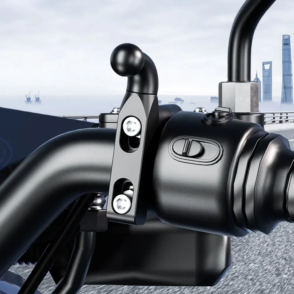 Podstawa mocująca z aluminium, kulowy uchwyt z podwójnym gniazdem, podstawa kulowa do hamulca motocyklowego, obrót o 360 stopni, do roweru i motocykla, średnica 17 mm, 25 mm. — zdjęcie produktu 4