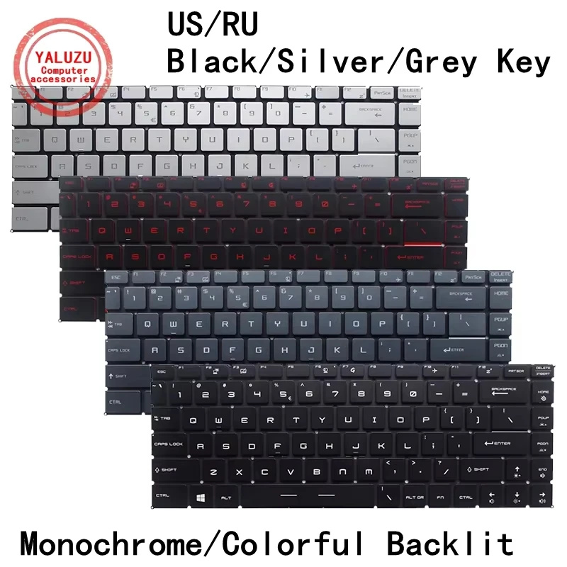 US/RU NEW Laptop Keyboard For MSI GF63/8RD/8RC GS65/8RE/8RF/VR GF63 GF65 P65 PS63 PS42 MS-26R1 16Q1 16Q2 16Q3 16Q4 16R1 16R2