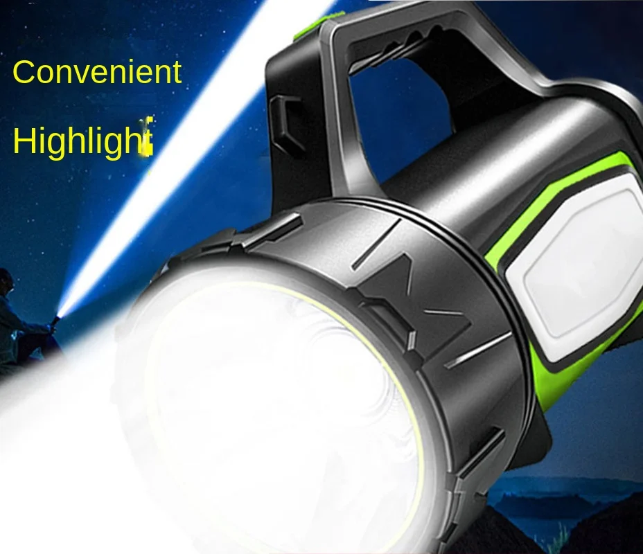 Searchlight Strong Light Long Range Led Fire Emergency Flood Prevention Portable Flashlight 손전등 Linterna Led Alta Potencia렌턴 후레쉬