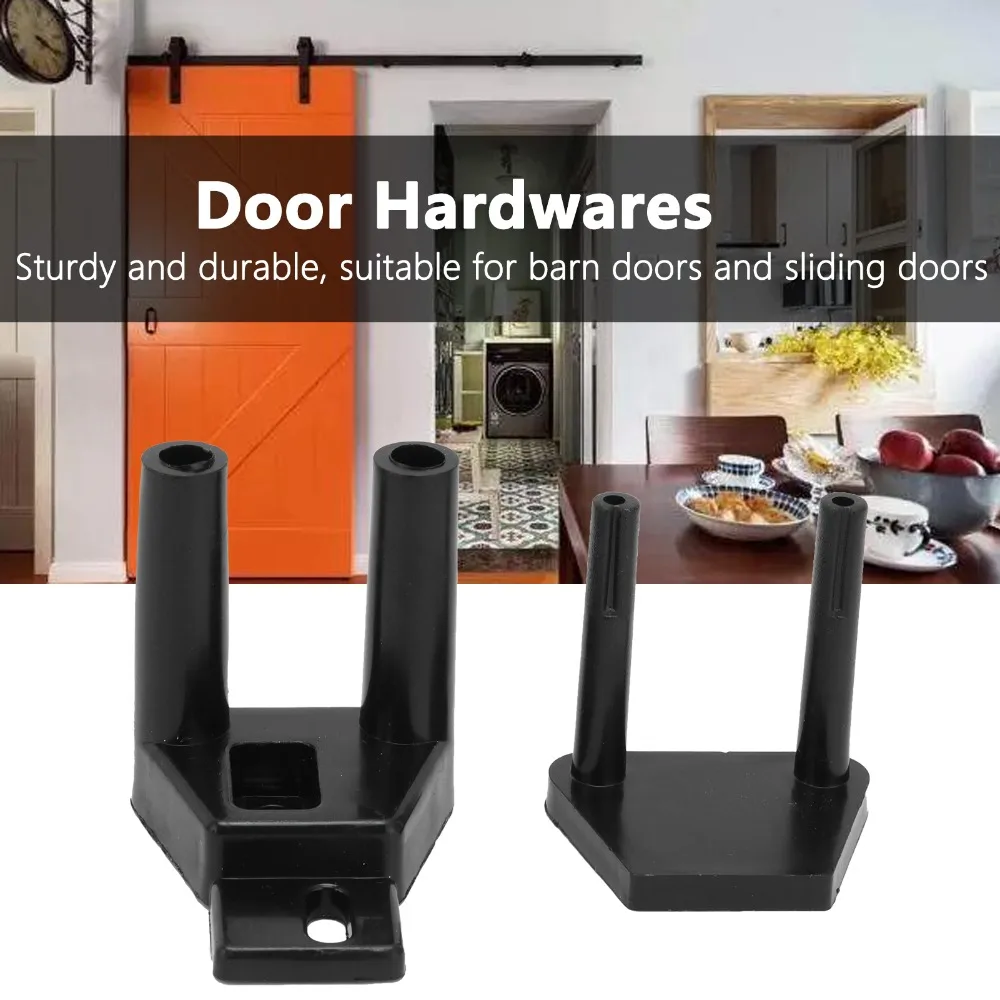 Hardware Adjustable Barn Door Floor Guide Black 43*33*41mm Sliding Door Floor Guide Door Roller Guide Home Improvement