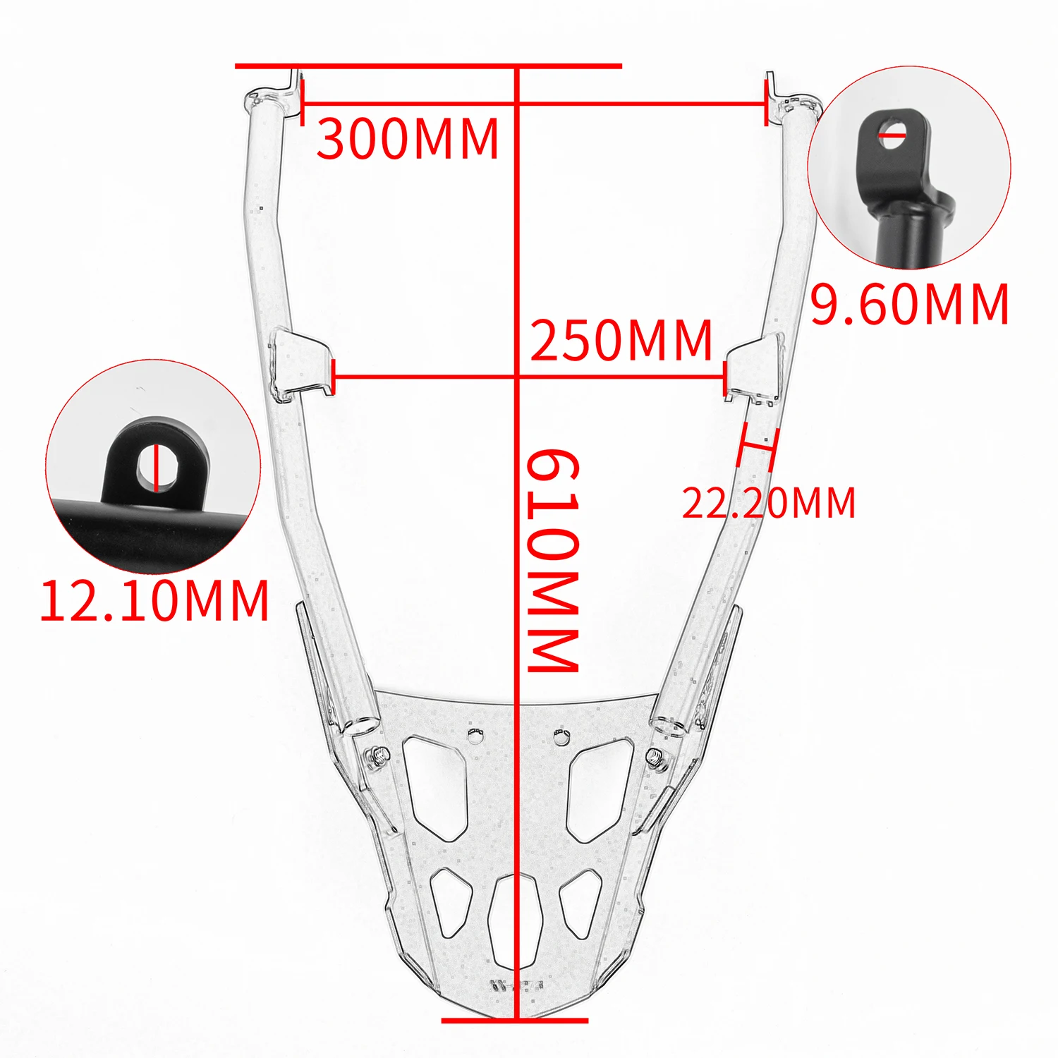 Portaequipajes trasero para motocicleta, estante portaequipajes para MT-09 SP 2021-2023, soporte de caja superior, accesorios MT09 MT 09