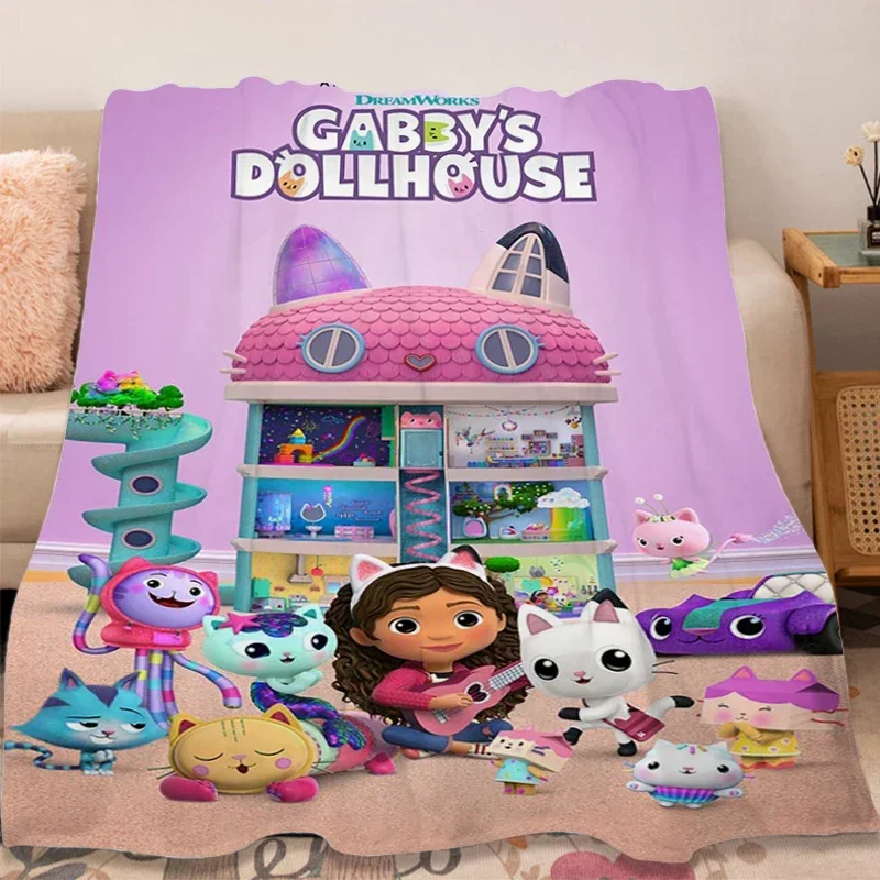 

G-Gabbys D-Dollhouse Flannel Blanket Sofa Winter Lovely Warm Bed Fleece Custom Fluffy Soft Blankets Microfiber Bedding Kids Gift