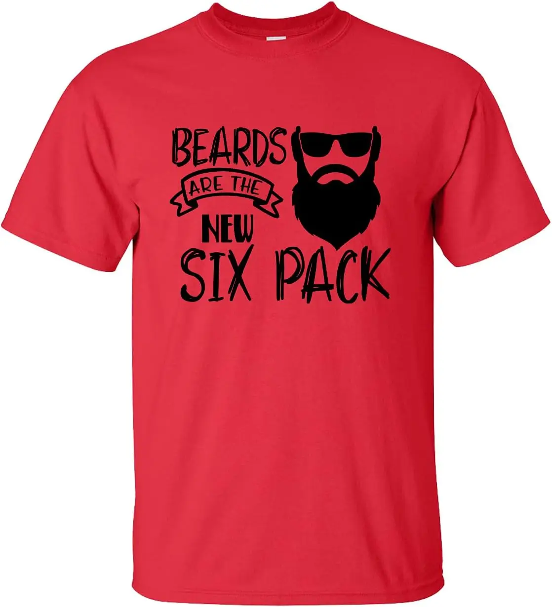 Men's Father's Day Beards are The New Six Pack Funny Short Sleeve Graphic T-Shirt