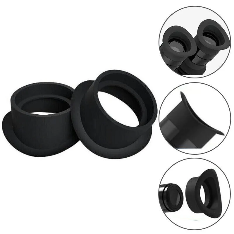 

2PCS 35mm Eyecup Eepiece Cover for Microscope Skin Friendly Eye Care Soft Rubber Eye Shield Stereo Microscope Eye Guards