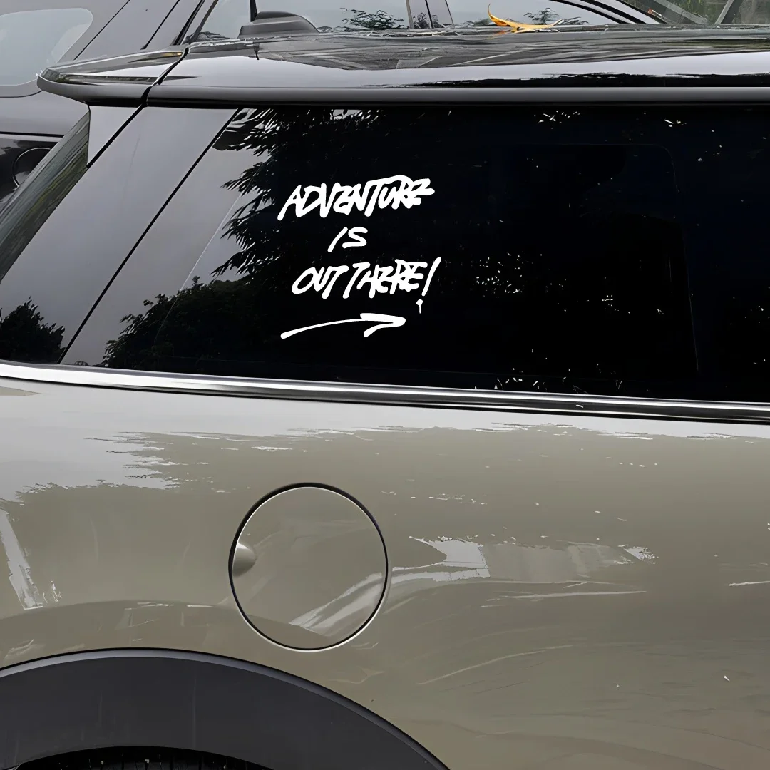 Life Is An Adventure Sticker, Snowboard Signature Waterproof Vinyl Decal for Camping, Off-road, Car Window, Auto Exterior Decor