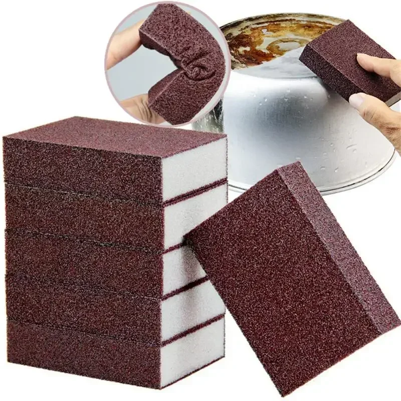 Emery Sponge Cleaning Sponge Effective Pan Pots Scrubber Carborundum Cleaner for Kitchen Cleaning Tools