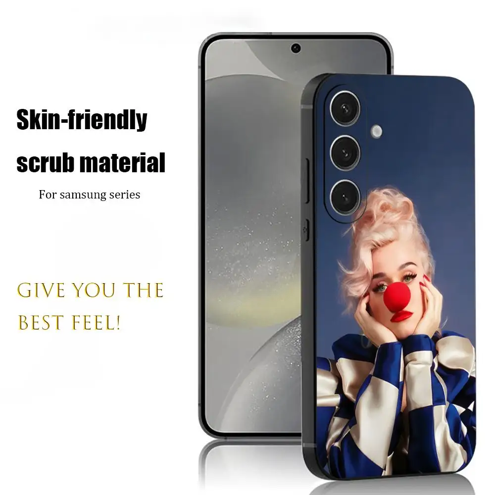 K-Katy Perry Singer Hot Star Phone Case For Samsung Galaxy S26 S25 S24 S23 S22 S21 Plus Ultra Note20 Soft Black