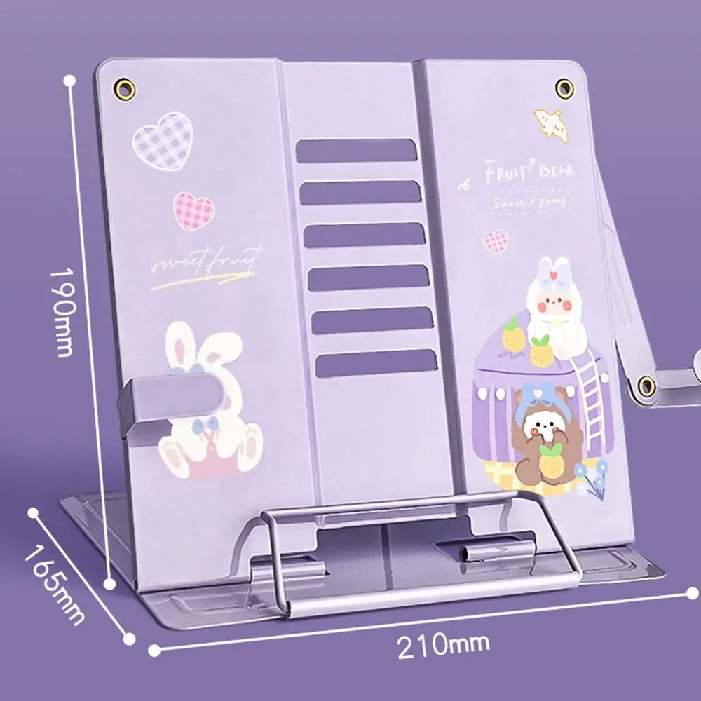 Durable Metal Book Reading Stand Multicolour Adjustable Foldable Support Rack Foldable Documents Holder Magazines