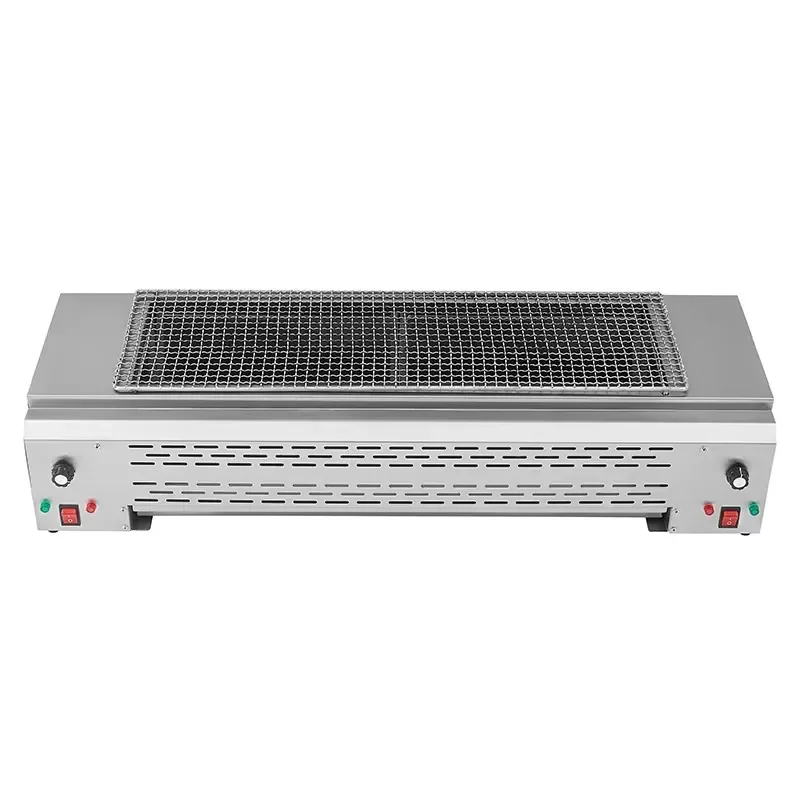Modern Portable Commercial Stainless Steel Folding Grill Auto Ignition Flame Safety Knob Control Smokeless Design